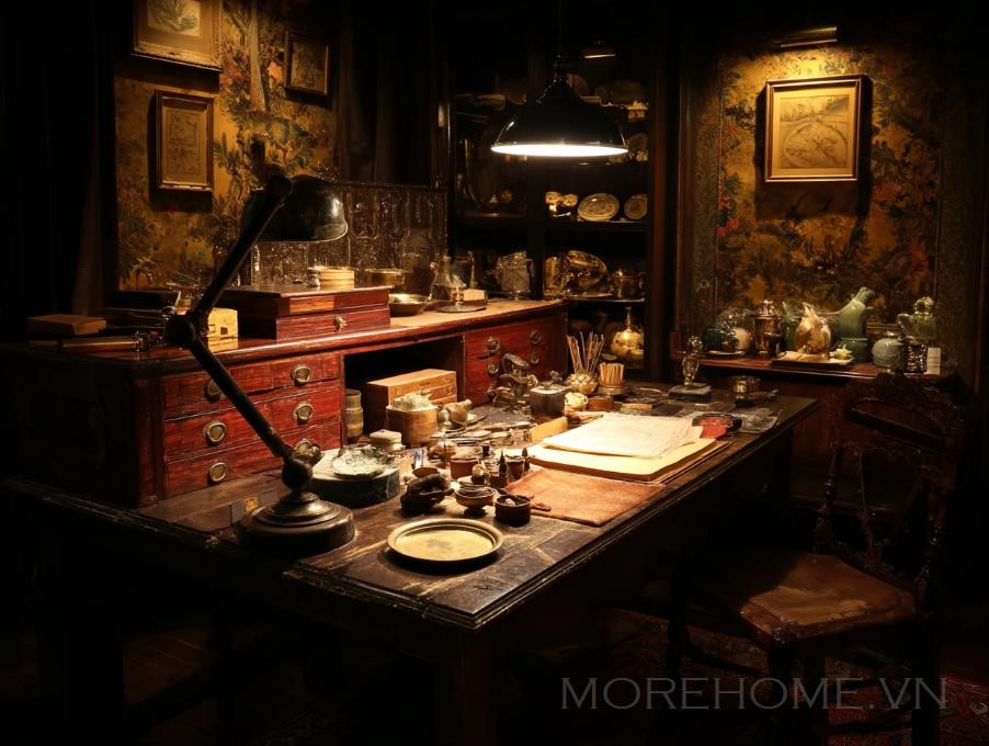Không Gian Làm Việc Của Nhà Nghiên Cứu Đồ Cổ Đức...