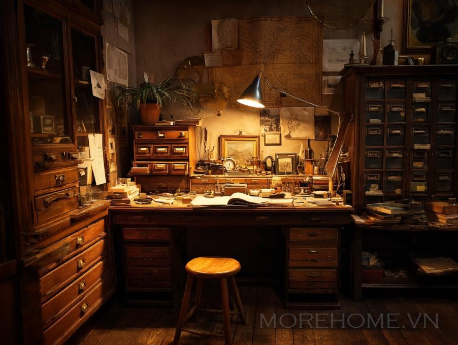 Không Gian Làm Việc Của Nhà Nghiên Cứu Đồ Cổ Đức...