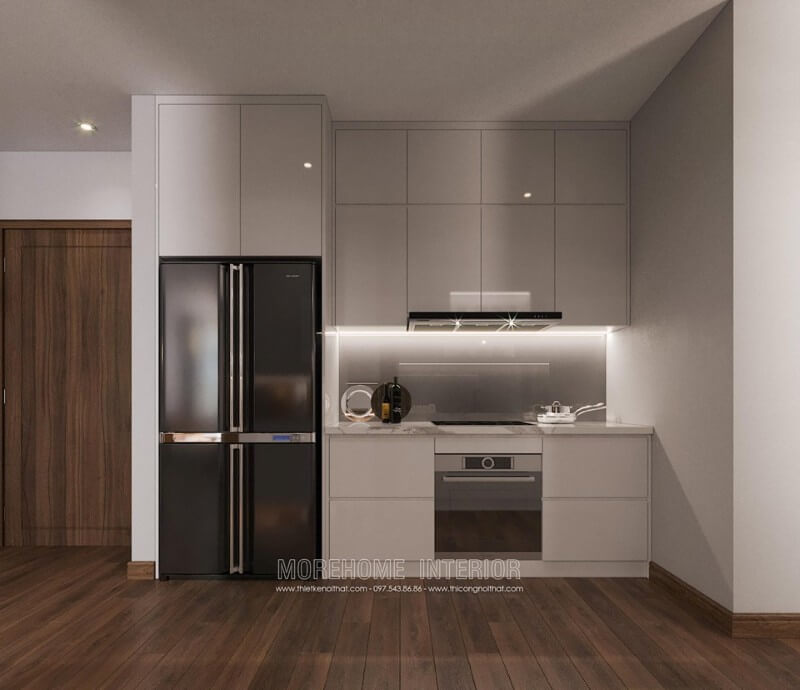 Sang trọng và tiện nghi với mẫu tủ bếp chung cư đẹp Tủ bếp gỗ công nghiệp và tủ bếp acrylic