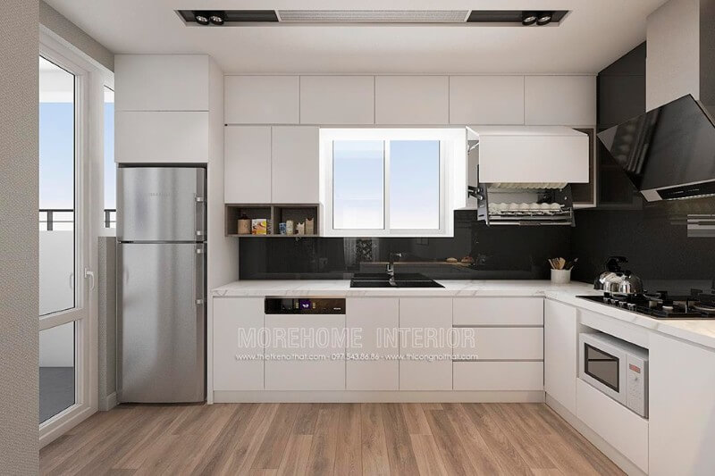 Mẫu tủ bếp gỗ công nghiệp đẹp và ấn tượng Tủ bếp hiện đại,tủ bếp đẹp hiện đại, tủ bếp An Cường